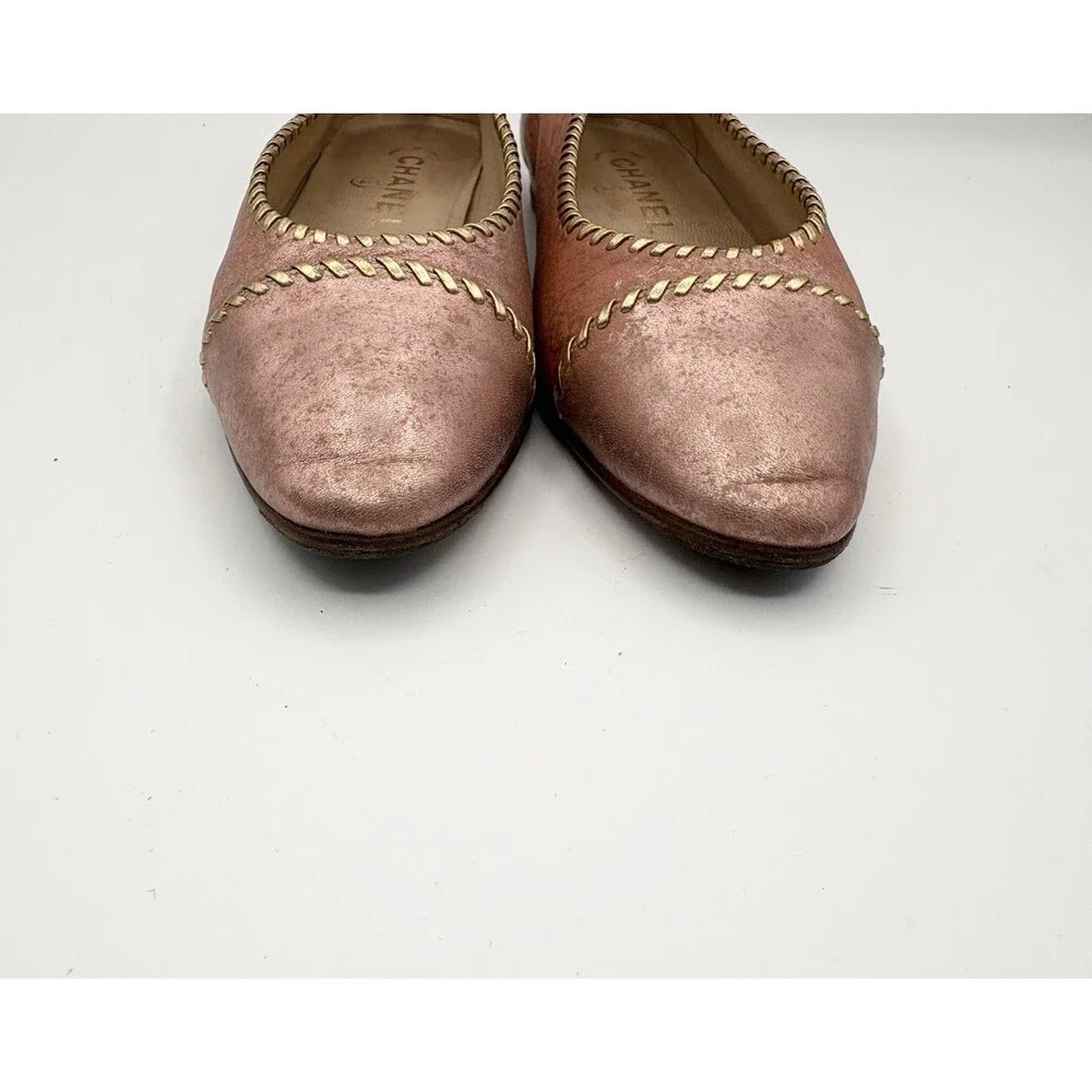 CHANEL pink metallic